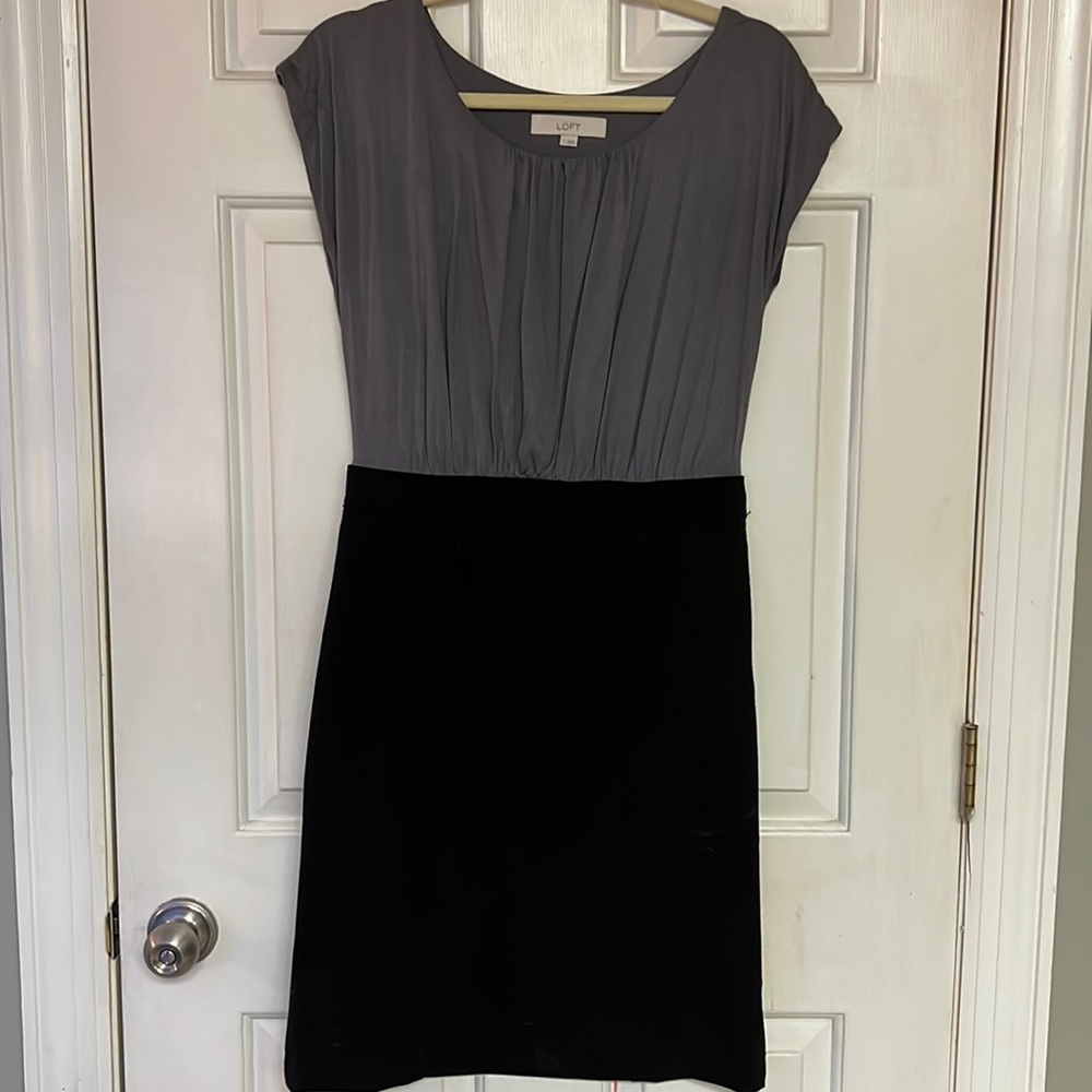 Loft dress. Dark gray and black